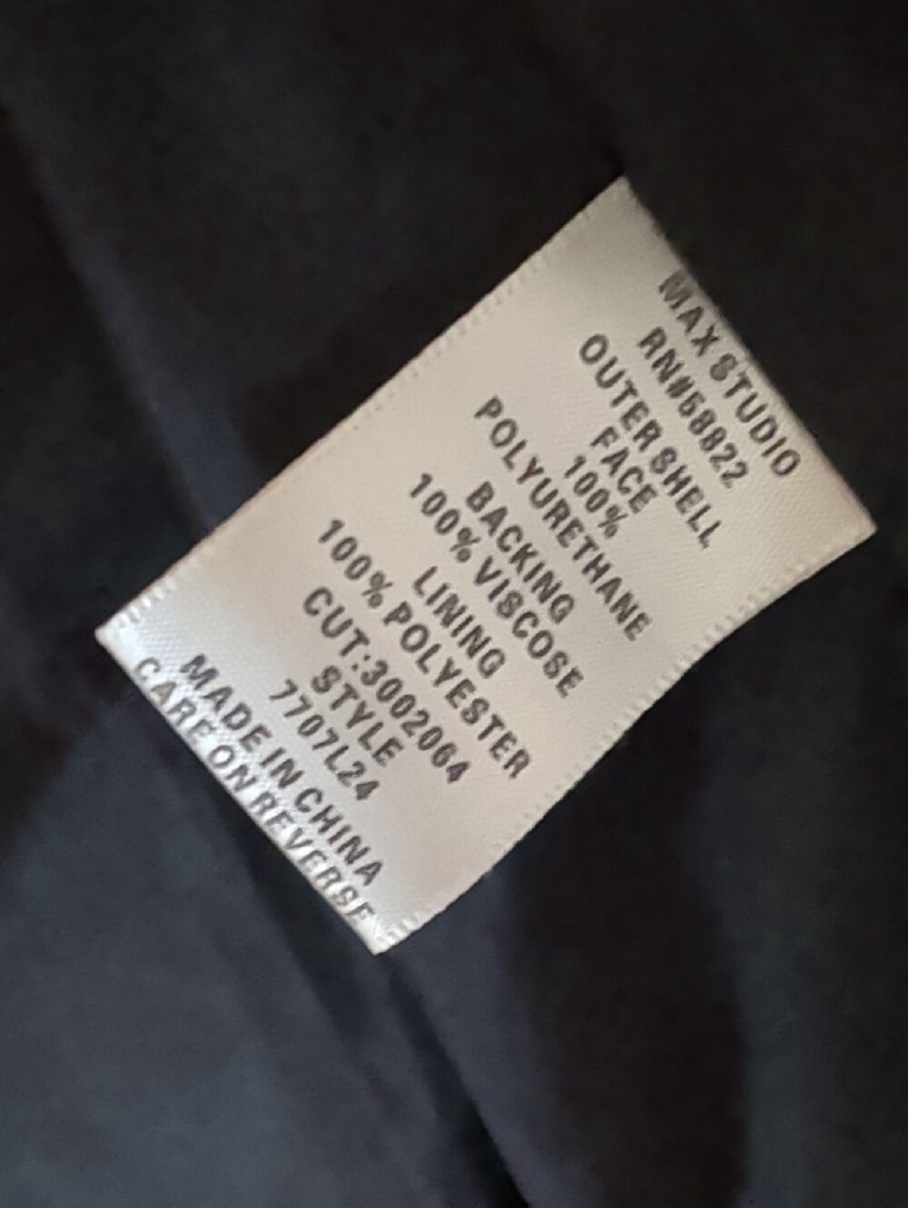 Max Studio Black Quilted Moto Faux Leather Jacket - Picture 5 of 5